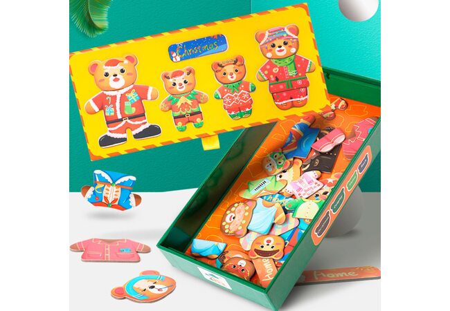 Магнитная игра «Гардероб» (мишки)