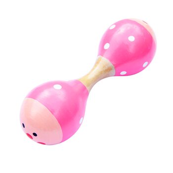 Двосторонній маракас «Гантелька» (рожева)