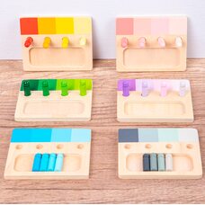 Обучающий материал Монтессори «6 цветов» (оттенки)