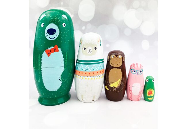 Матрешка «Экзотик», 5 в 1
