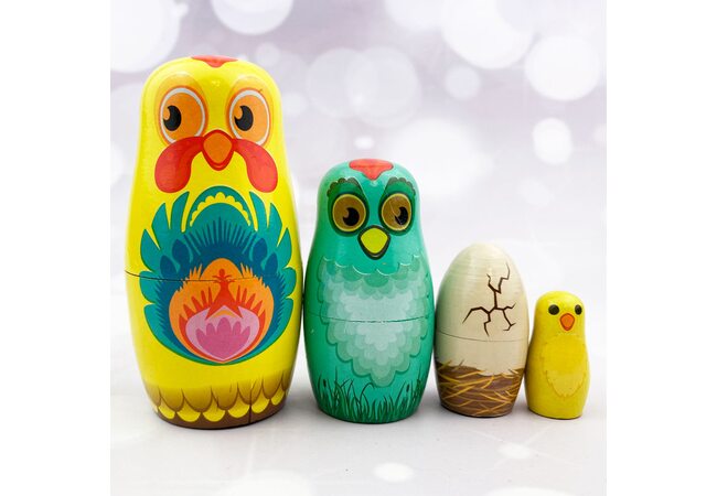 Матрешка «Курочки», 4 в 1