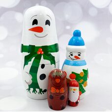 Матрешка «Новогодняя компания», 4 в 1