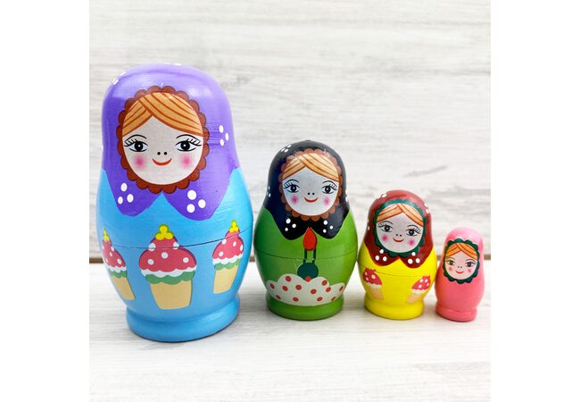 Деревянная матрешка «Вкусняша» 4 в 1