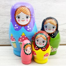 Деревянная матрешка «Вкусняша» 4 в 1
