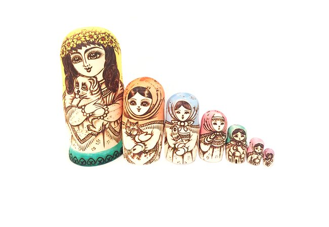 Матрешка «Девицы» 7 в 1