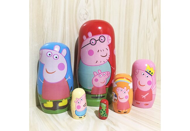 Матрешка «Пеппа», 6 в 1