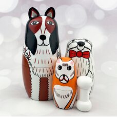 Матрешка «Щенки», 4 в 1