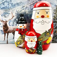 Матрешка «Merry Christmas», 4 в 1