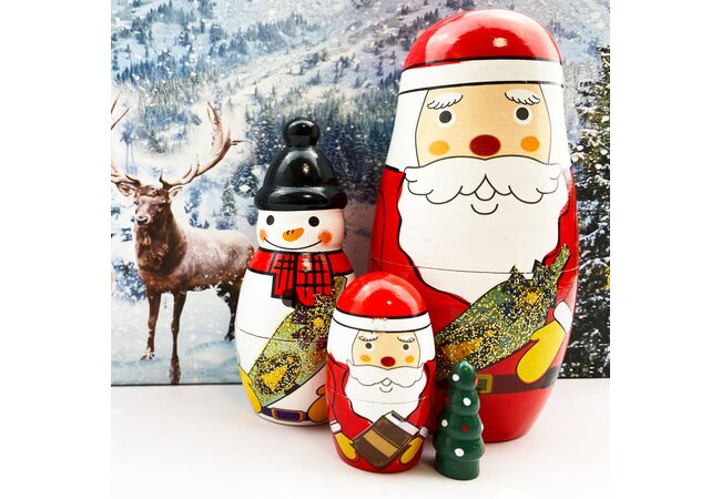 Матрешка «Merry Christmas», 4 в 1