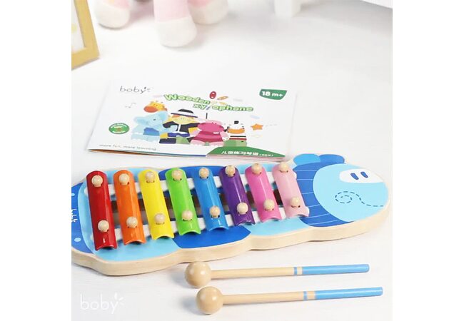 Ксилофон «Рыба», 8 тонов (голубая)