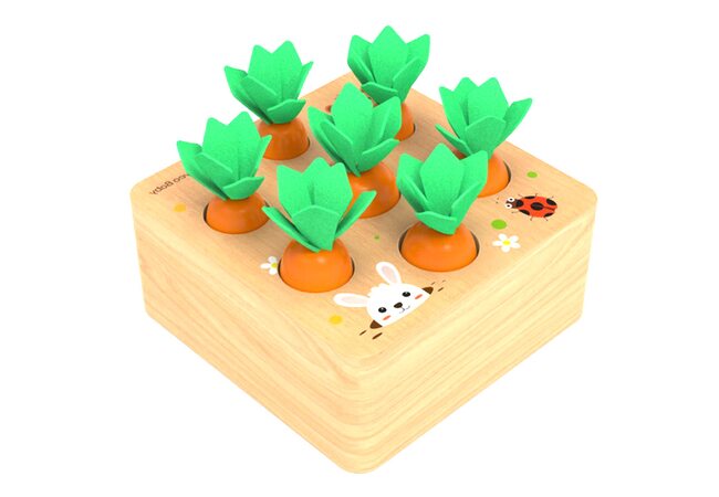 Развивающая игра «Морковки на грядке»