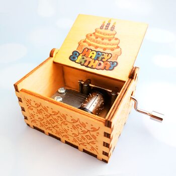 Музыкальная шкатулка«С Днем рождения» (светлая)