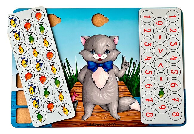 Набор «Арифметика (больше-меньше). Ученый котик.»