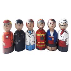 Деревянный набор куколок «Профессии»