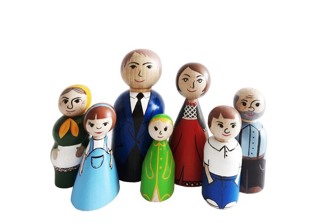 Деревянный набор куколок «Семья»