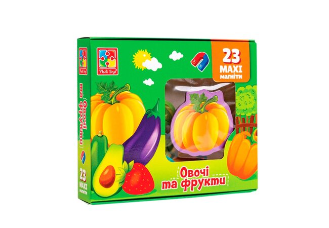 Фигуры на магните «Овощи и фрукты»
