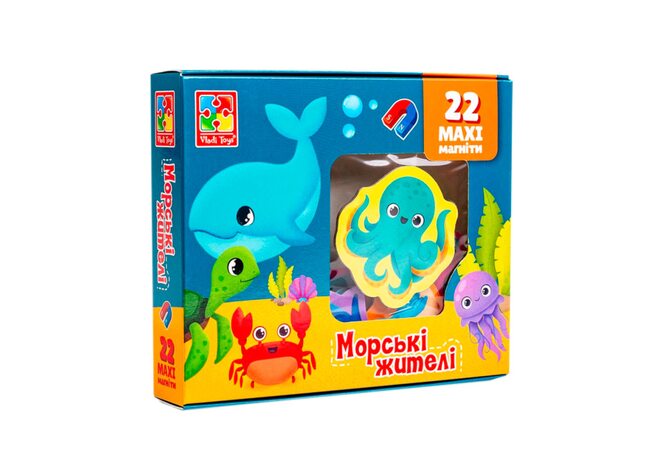 Фигуры на магните «Морские животные»