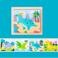 Набор пазлов «Динозаврики», 4 шт.