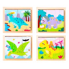 Набор пазлов «Динозаврики», 4 шт.