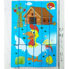 Набор пазлов «Петушок и слон». Конструктор.