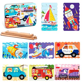 Набор пазлов «Транспорт», 8 шт.