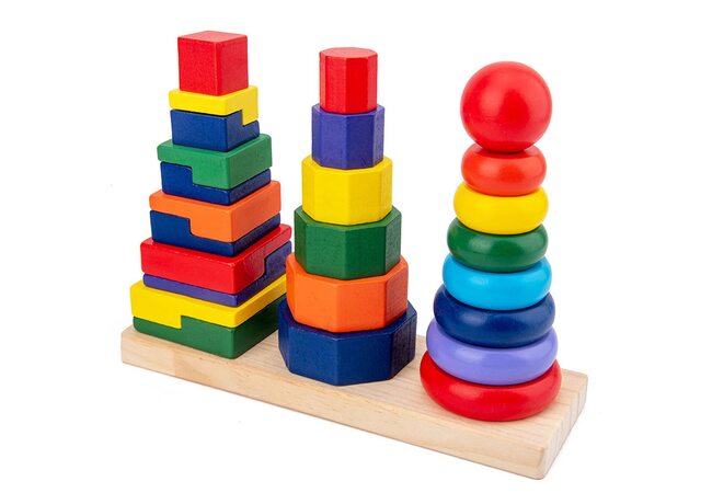 Набор пирамидок от простого к сложному 3 в 1