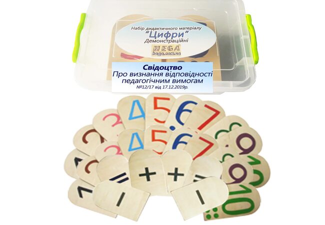 Набор цифр - демонстрационный материал.