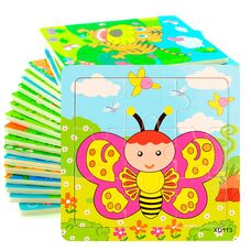 Пазл «Насекомые и птицы», 9 дет