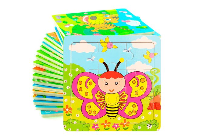 Пазл «Насекомые и птицы», 9 дет