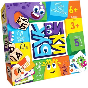 Настільна гра «Буквики», укр.