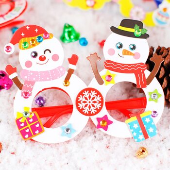 Новогодние очки «Снеговики»