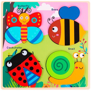 Об'ємний вкладиш-пазл «Комахи»