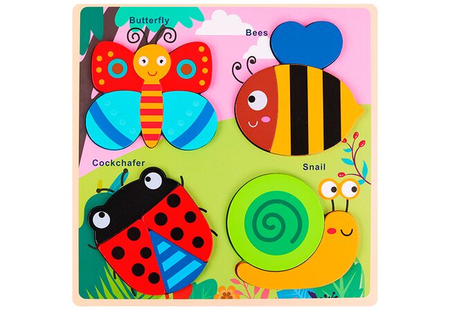 Объемный вкладыш-пазл «Насекомые»