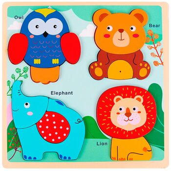 Пазл-Комбі «Екзотичні тварини»