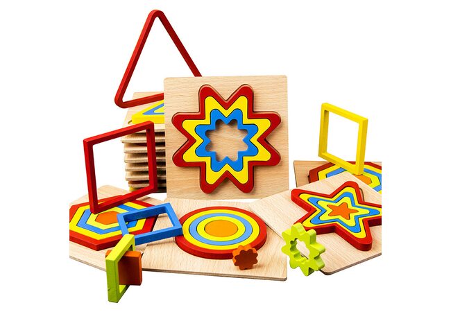 Объемные пазлы-вкладыши «Фигуры»