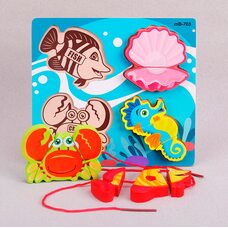 Объемный вкладыш-пазл-шнуровка «Океан»