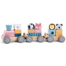 Деревянный паровоз-конструктор