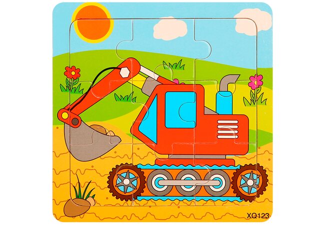 Пазл «Экскаватор», 9 дет.
