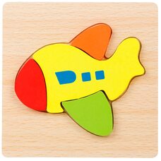 Объемный пазл-вкладыш «Самолетик»