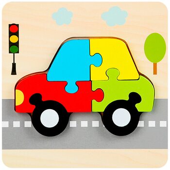 Пазл «Цветное авто», 6 дет.