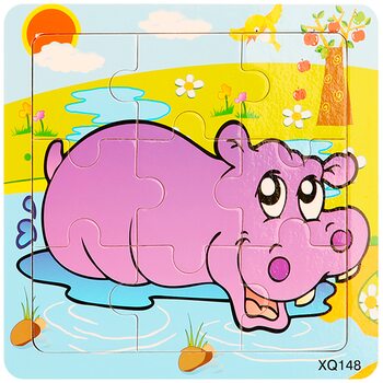 Пазл «Бегемот», 9 дет.