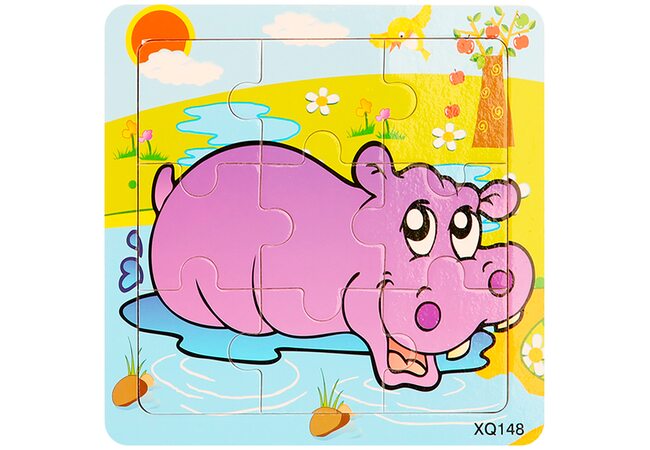 Пазл «Бегемот», 9 дет.