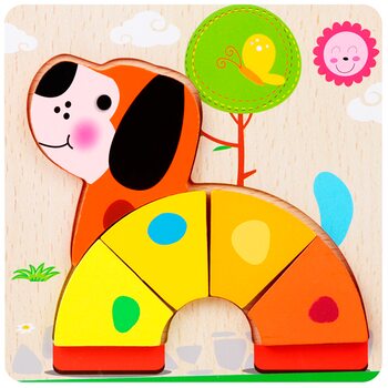 Объемный пазл-вкладыш «Собачка»