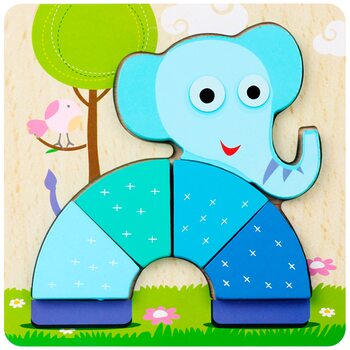 Объемный пазл-вкладыш «Слоненок»