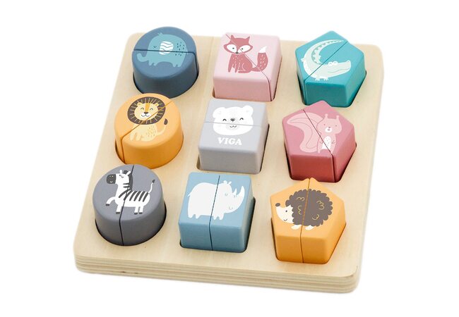 Игра «Формы. Дикие животные»