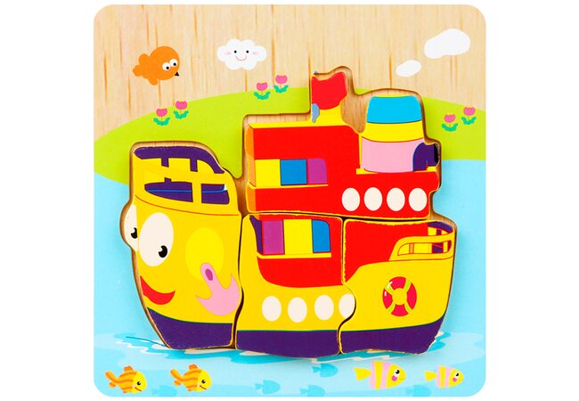 Объемный пазл-вкладыш «Корабль»