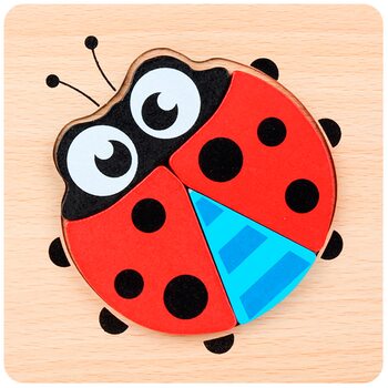 Объемный пазл-вкладыш «Божья коровка»