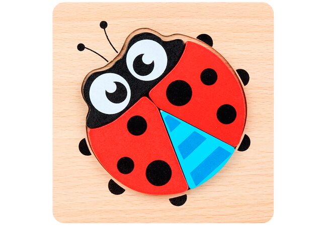 Объемный пазл-вкладыш «Божья коровка»