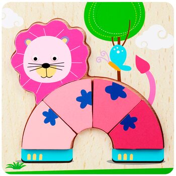 Объемный пазл-вкладыш «Львенок»