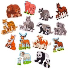 Набор пазлов  «Мама и малыш» (животные)